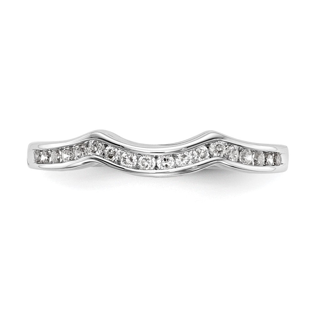 14k White Gold 1/5 carat Lab Grown Diamond VS/SI+ G+ Complete Wedding Band