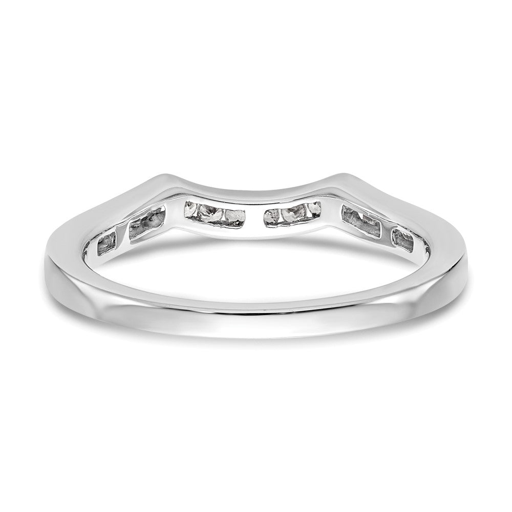 14k White Gold 1/5 carat Lab Grown Diamond VS/SI+ G+ Complete Wedding Band