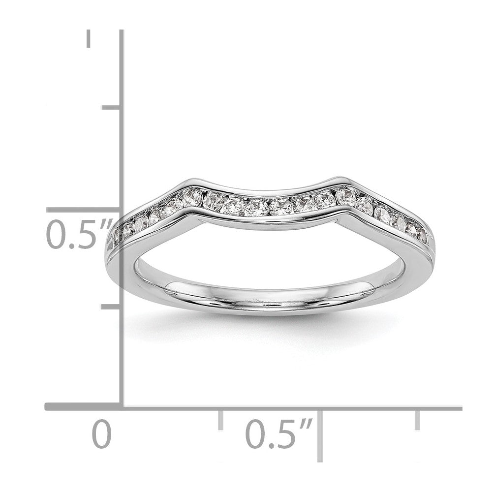 14k White Gold 1/5 carat Lab Grown Diamond VS/SI+ G+ Complete Wedding Band