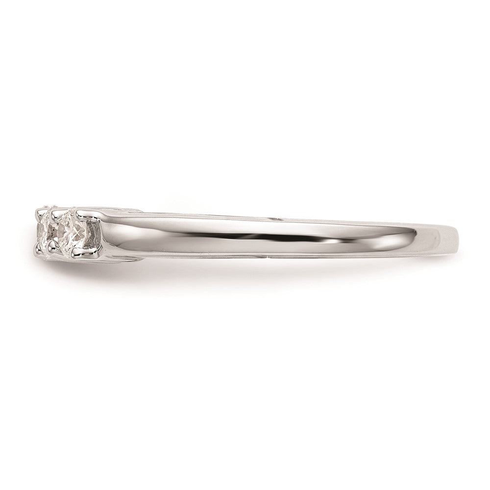 14K White Gold 5-Stone Diamond Wedding Band Mounting