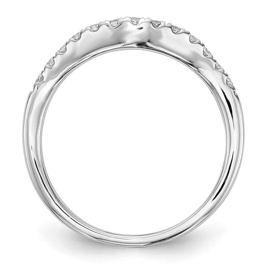 14k White Gold 1/3 carat Lab Grown Diamond VS/SI+ G+ Complete Wedding Band