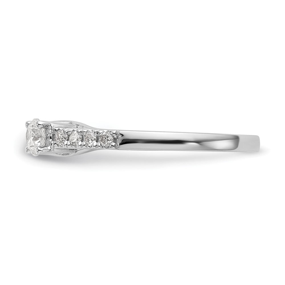 14k White Gold 5/8 carat Lab Grown Diamond VS/SI+ G+ Semi Mount Peg Set Engagement Ring
