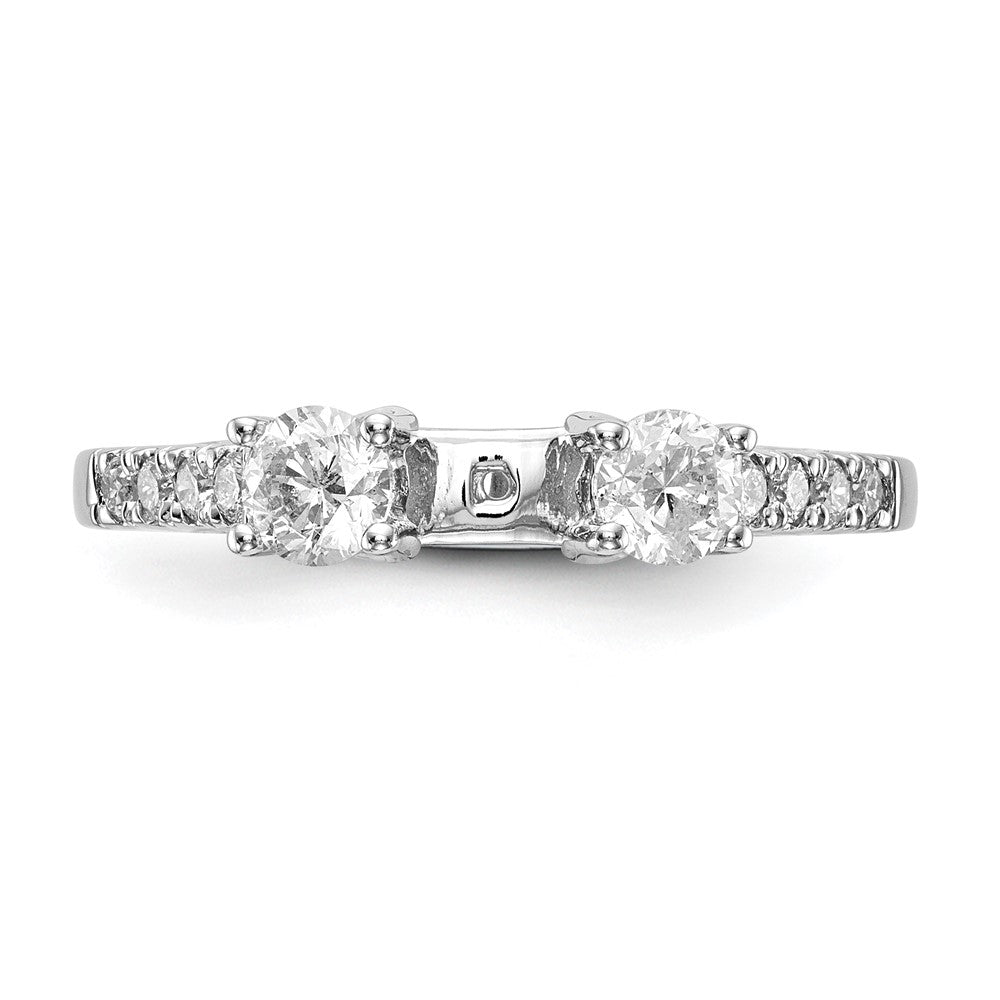 14k White Gold 5/8 carat Lab Grown Diamond VS/SI+ G+ Semi Mount Peg Set Engagement Ring