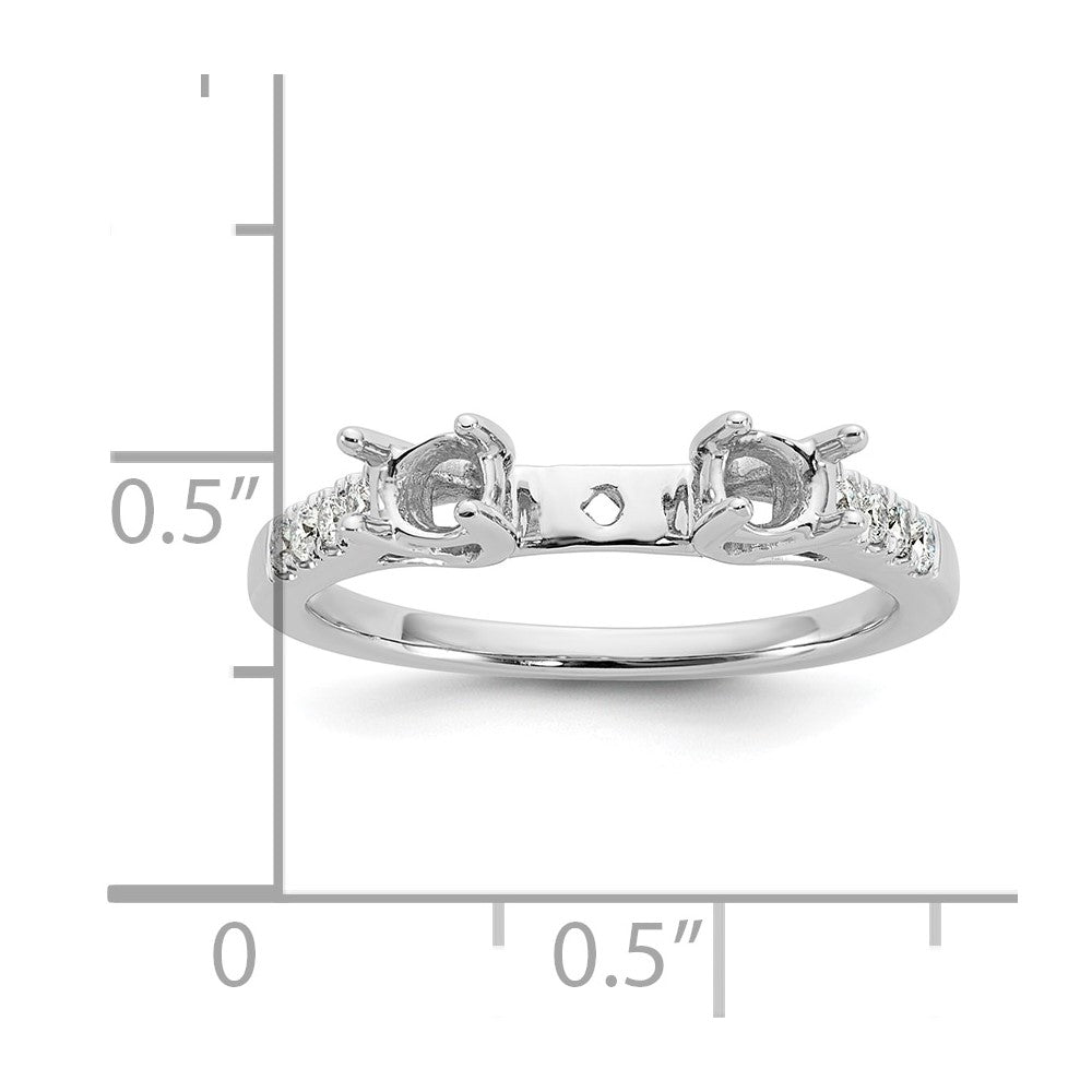14k White Gold 5/8 carat Lab Grown Diamond VS/SI+ G+ Semi Mount Peg Set Engagement Ring