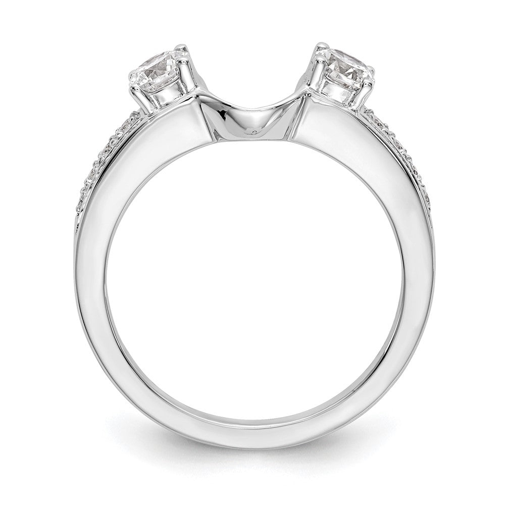 14K White Gold 1/2 carat Diamond Complete Wrap Ring