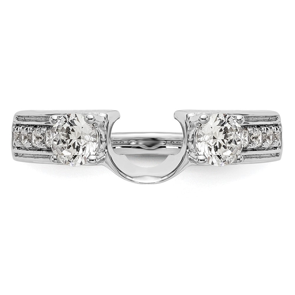 14K White Gold 1/2 carat Diamond Complete Wrap Ring