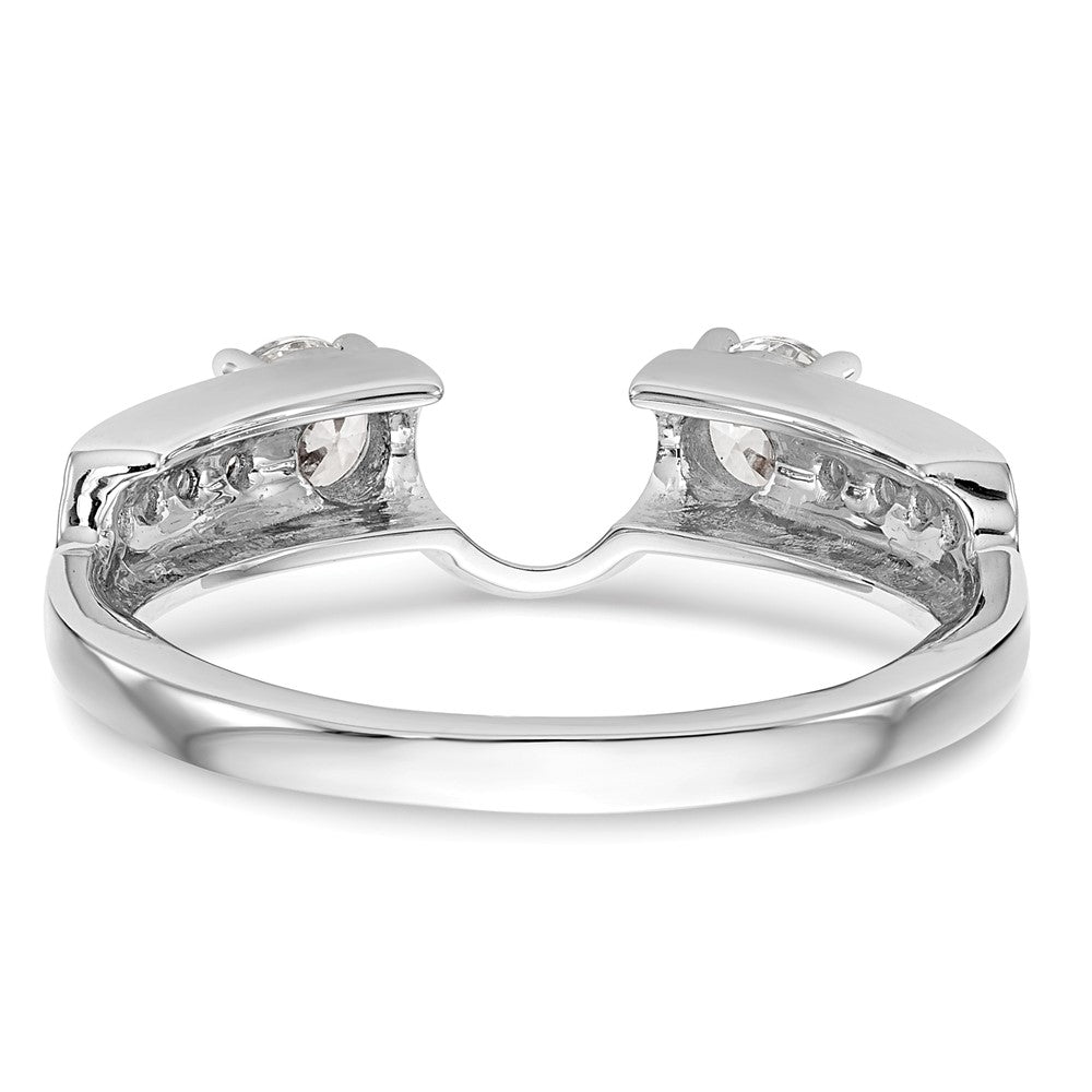 14K White Gold 1/2 carat Diamond Complete Wrap Ring