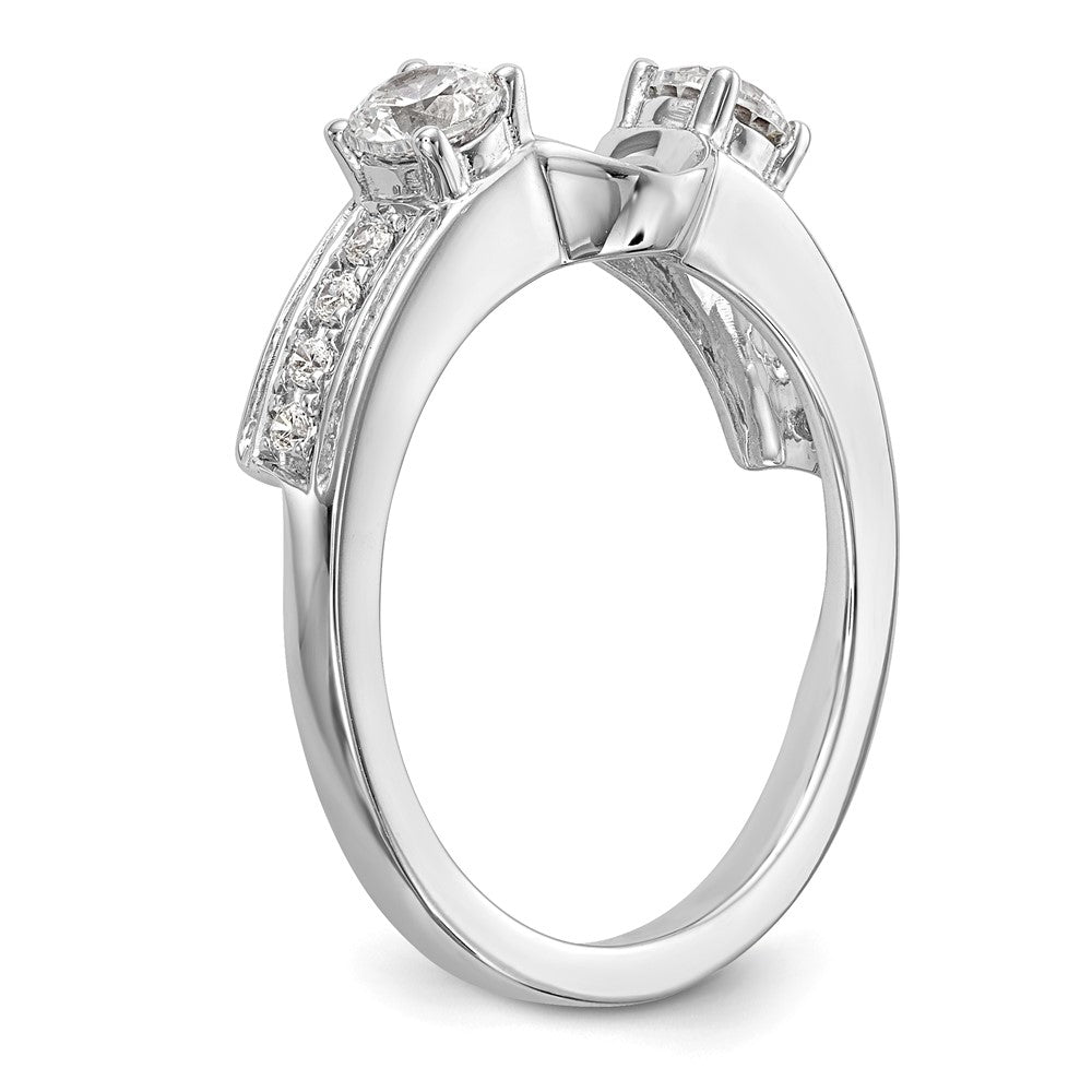 14K White Gold 1/2 carat Diamond Complete Wrap Ring