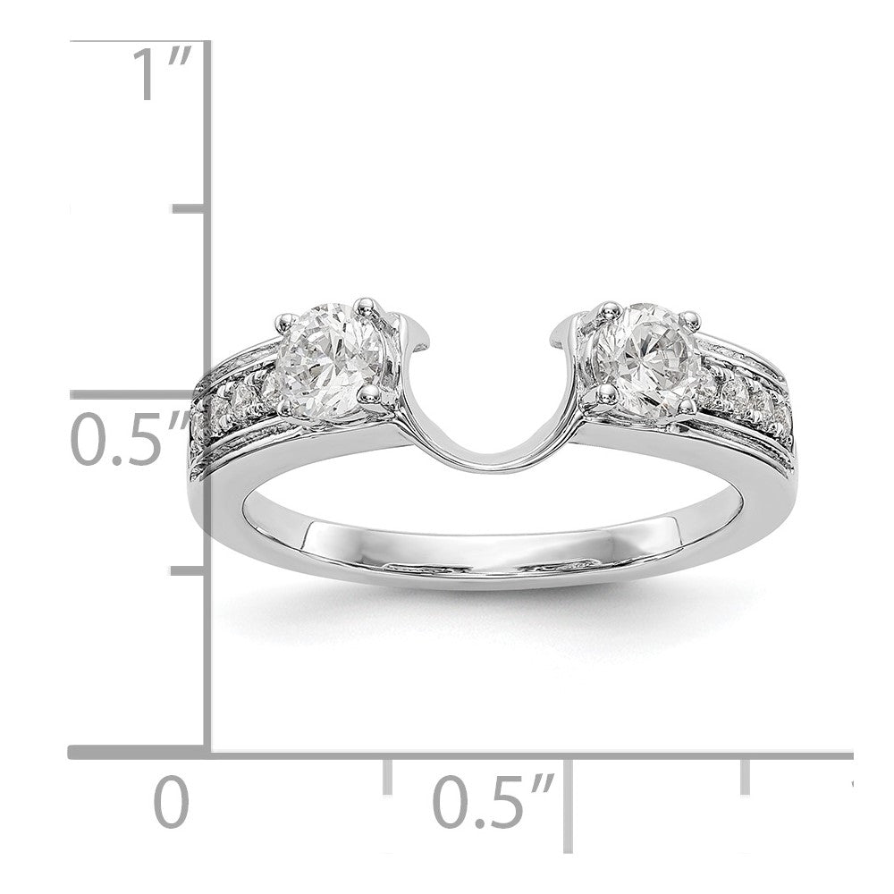 14K White Gold 1/2 carat Diamond Complete Wrap Ring