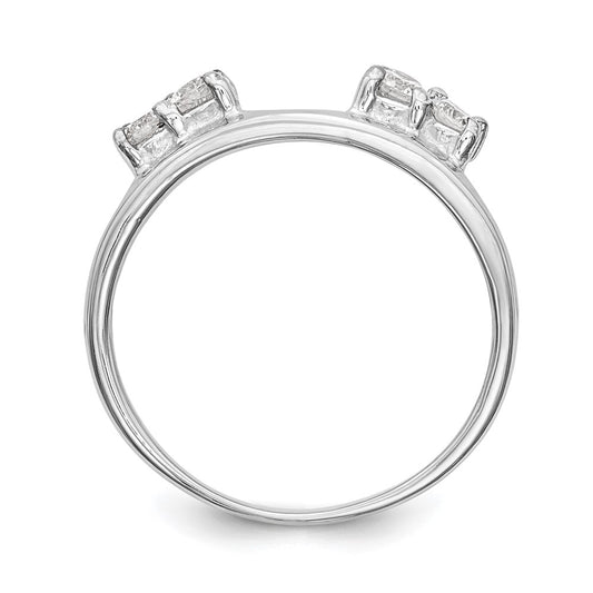 14k White Gold 1/3 carat Lab Grown Diamond VS/SI+ G+ Complete Ring Wrap