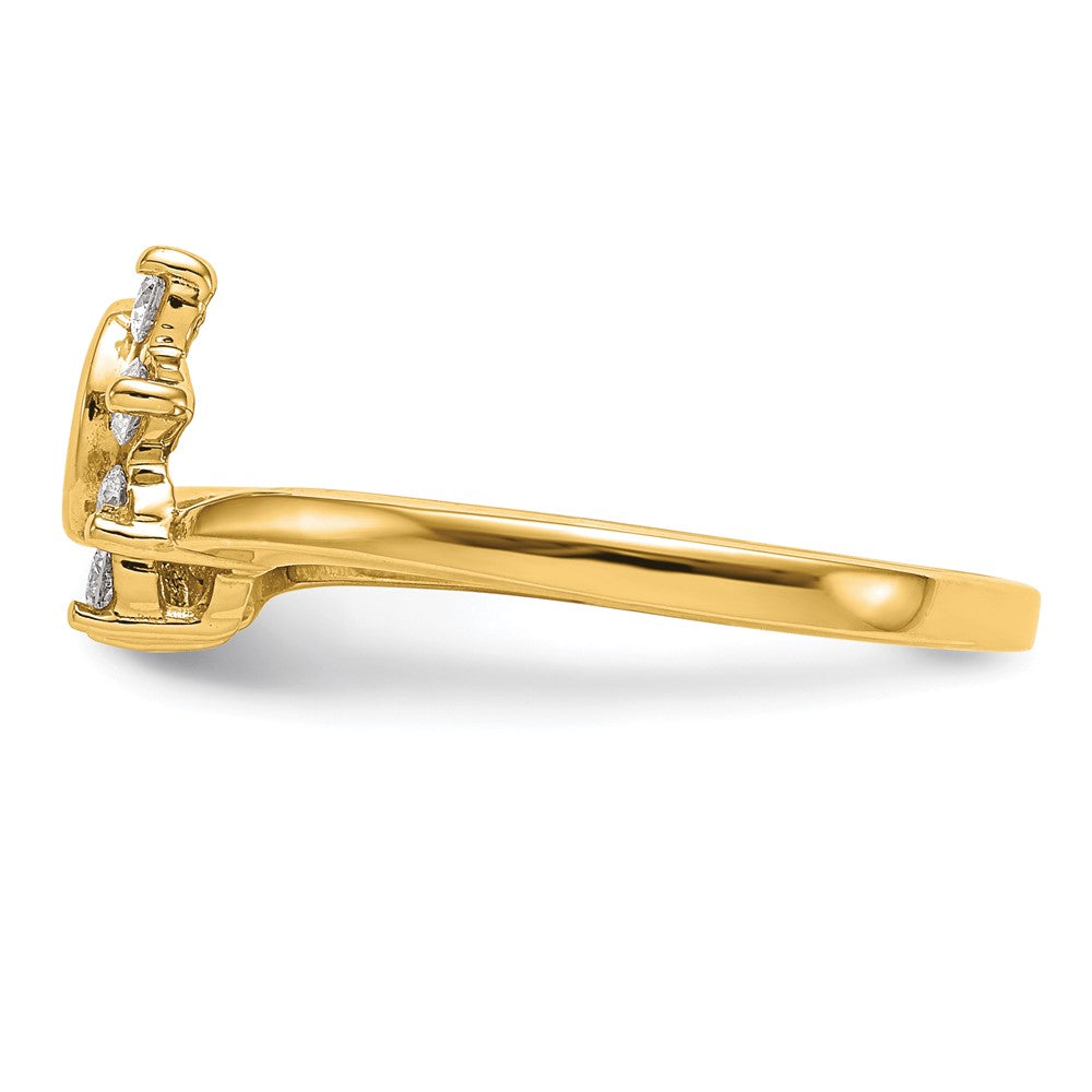 14k 1/6 carat Lab Grown Diamond VS/SI+ G+ Complete Ring Wrap
