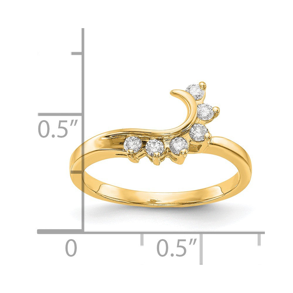 14k 1/6 carat Lab Grown Diamond VS/SI+ G+ Complete Ring Wrap