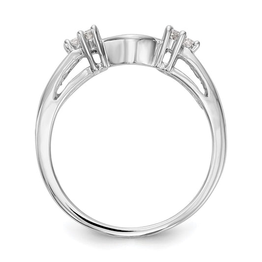 14k White Gold 1/4 carat Lab Grown Diamond VS/SI+ G+ Complete Ring Wrap