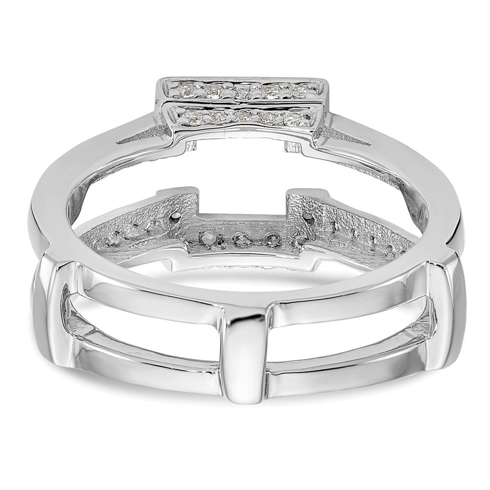 14K White Gold 3/8 carat Diamond Complete Ring Guard