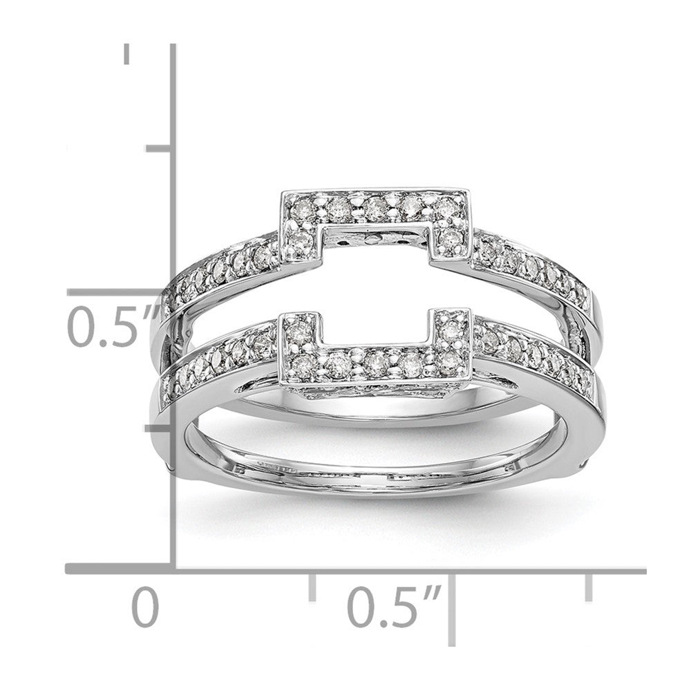 14K White Gold 3/8 carat Diamond Complete Ring Guard