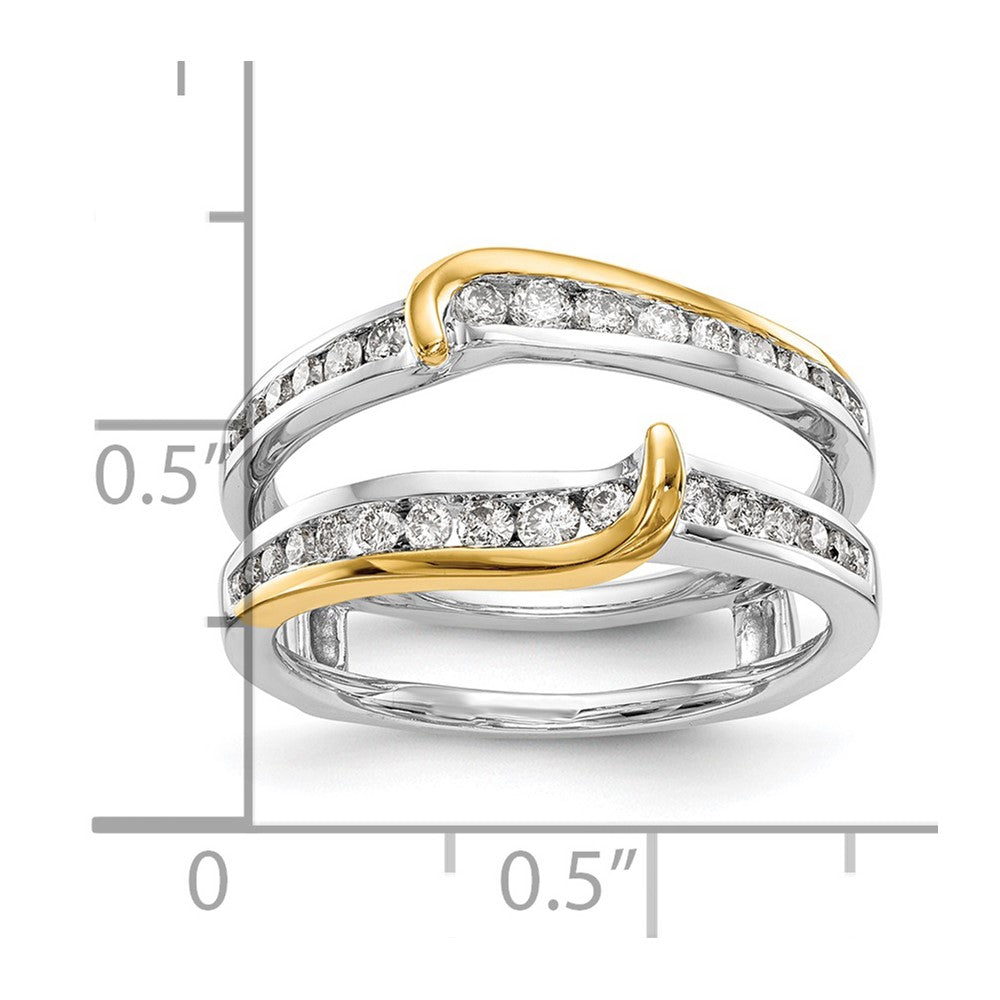 14K Two-tone 1/2 carat Diamond Complete Ring Guard