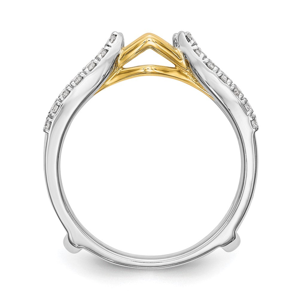 14K Two-tone 1/4 carat Diamond Complete Ring Guard