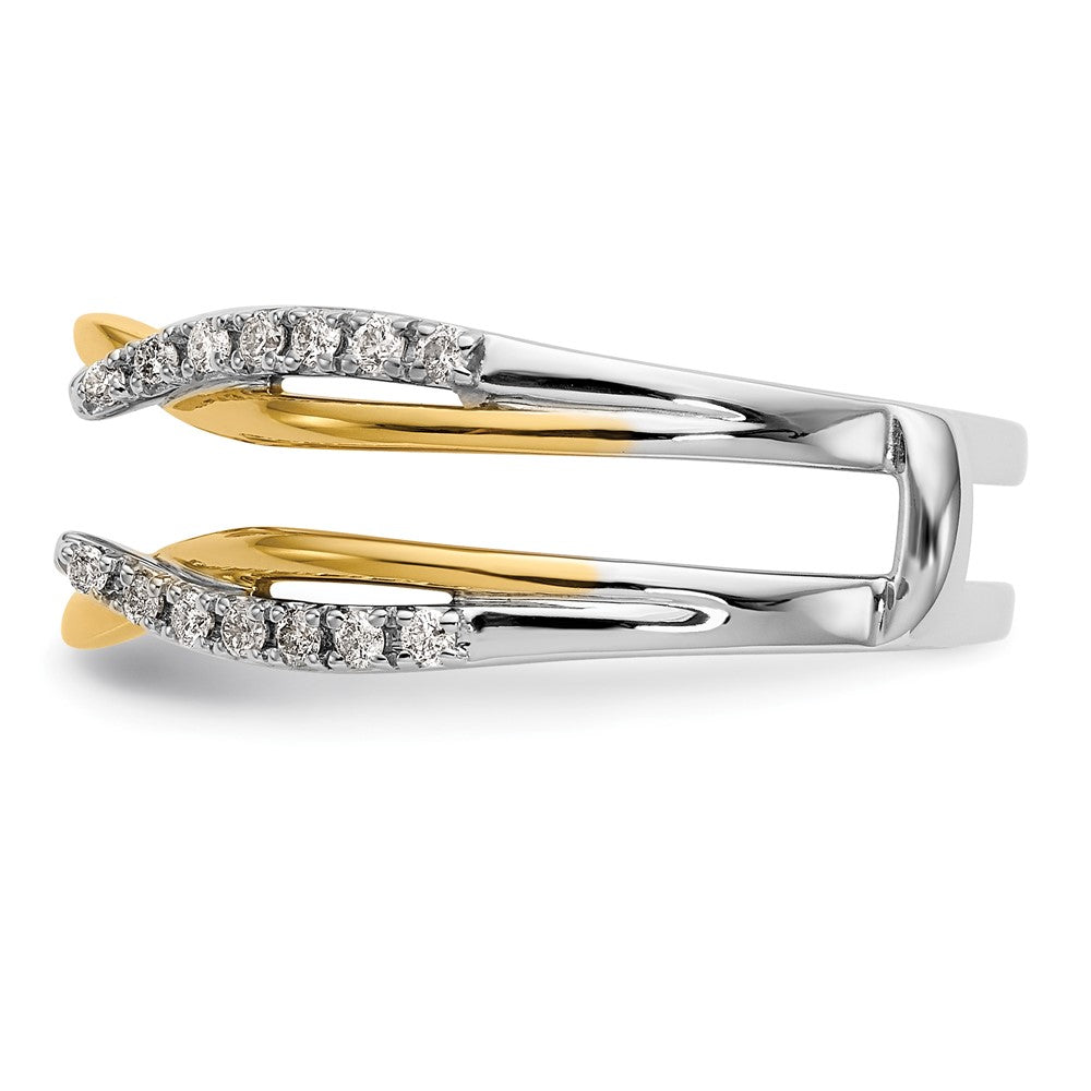 14K Two-tone 1/4 carat Diamond Complete Ring Guard