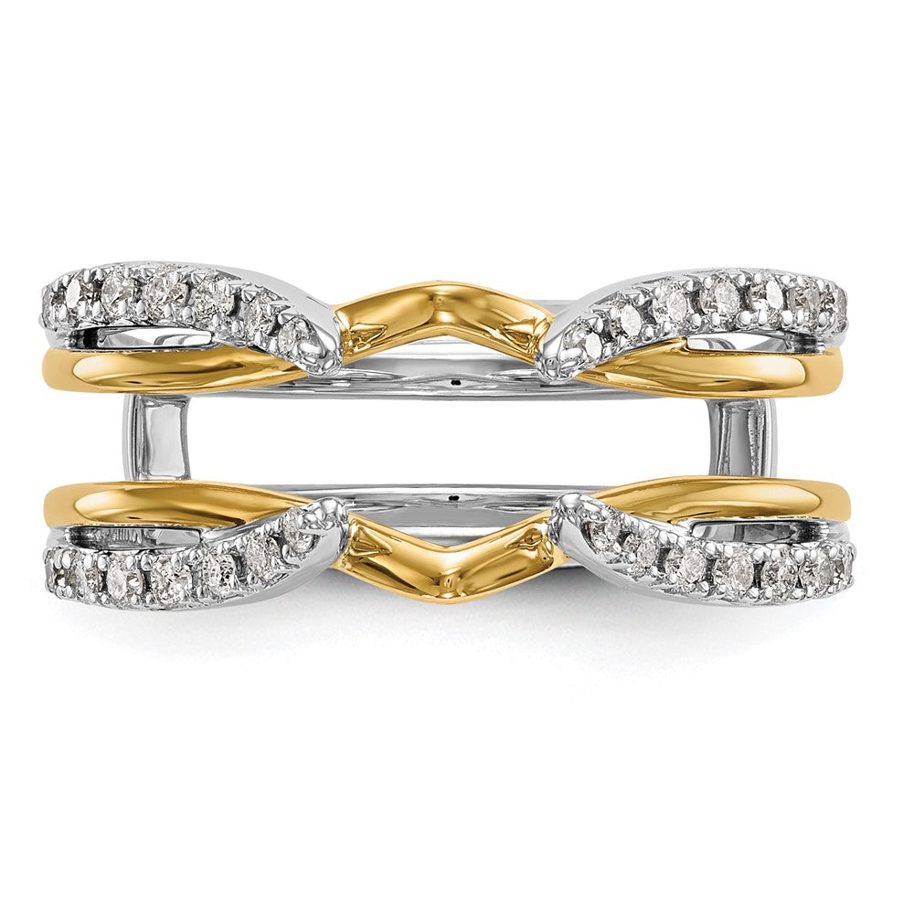14K Two-tone 1/4 carat Diamond Complete Ring Guard