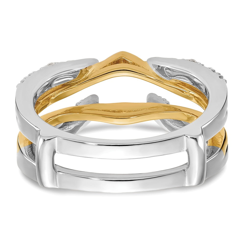 14K Two-tone 1/4 carat Diamond Complete Ring Guard