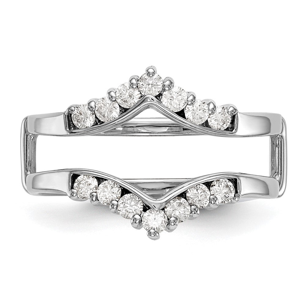 14k White Gold 1/3 carat Lab Grown Diamond VS/SI+ G+ Complete Ring Guard