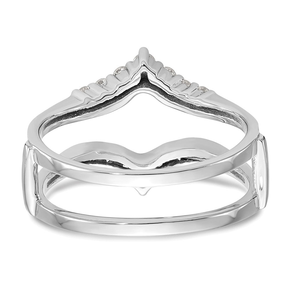 14k White Gold 1/3 carat Lab Grown Diamond VS/SI+ G+ Complete Ring Guard