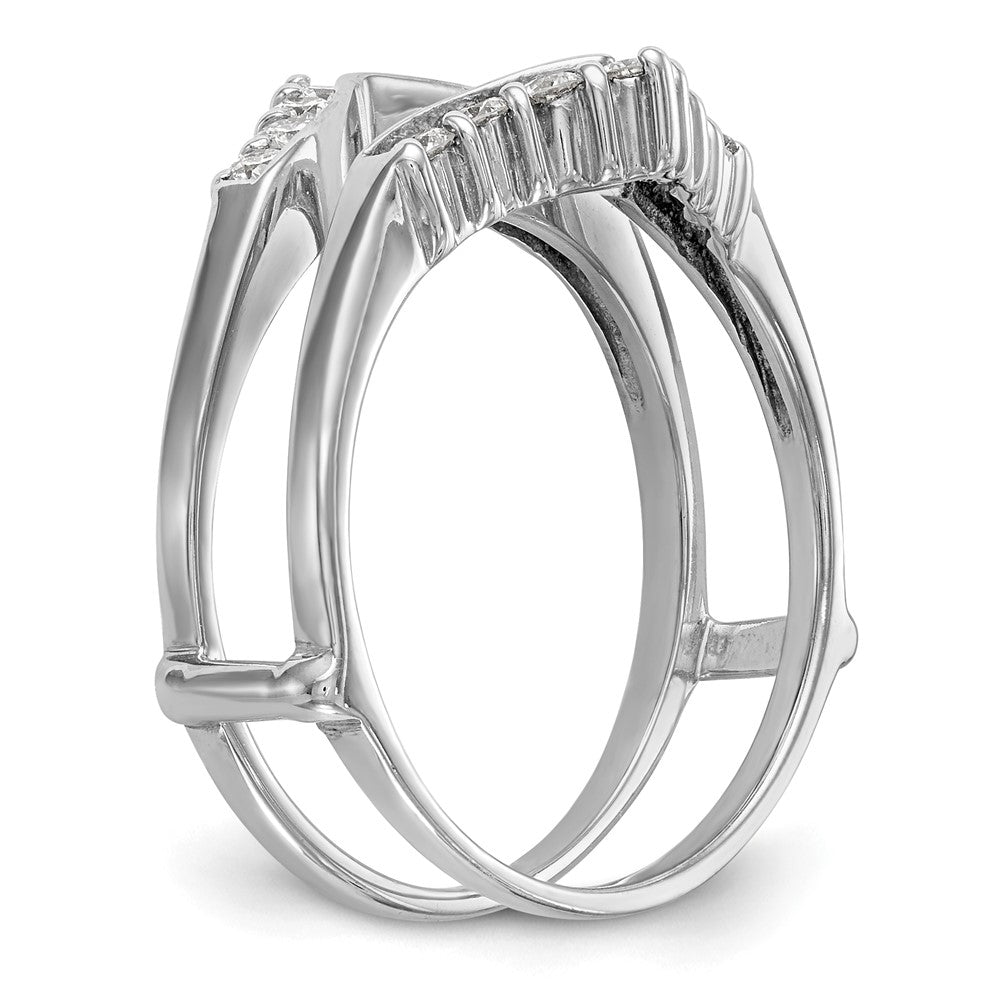 14k White Gold 1/3 carat Lab Grown Diamond VS/SI+ G+ Complete Ring Guard
