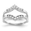 14k White Gold 1/3 carat Lab Grown Diamond VS/SI+ G+ Complete Ring Guard