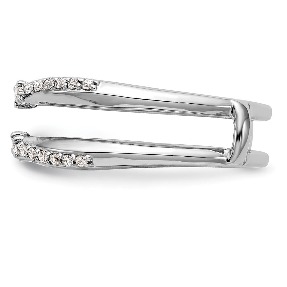 14k White Gold 1/4 carat Lab Grown Diamond VS/SI+ G+ Complete Ring Guard