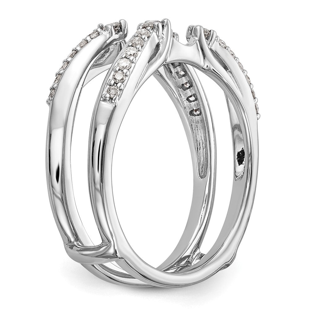 14K White Gold 1/4 carat Diamond Complete Ring Guard