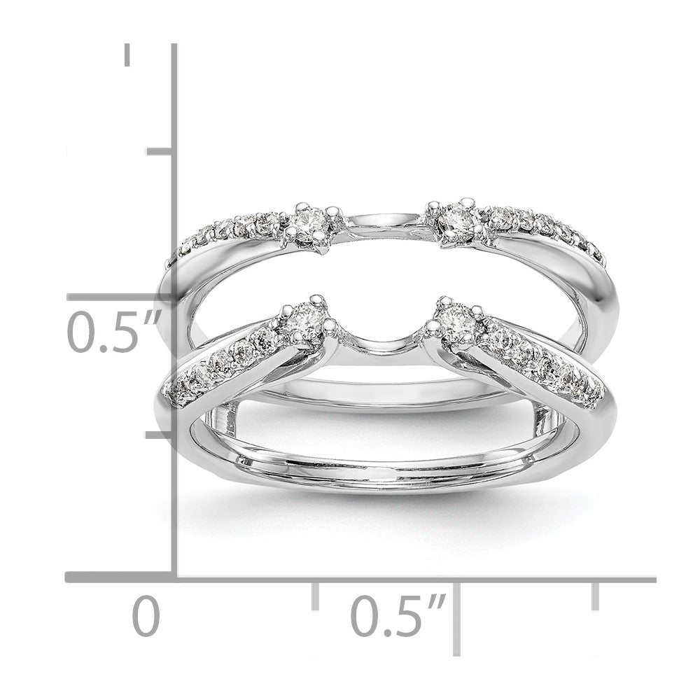 14K White Gold 1/4 carat Diamond Complete Ring Guard