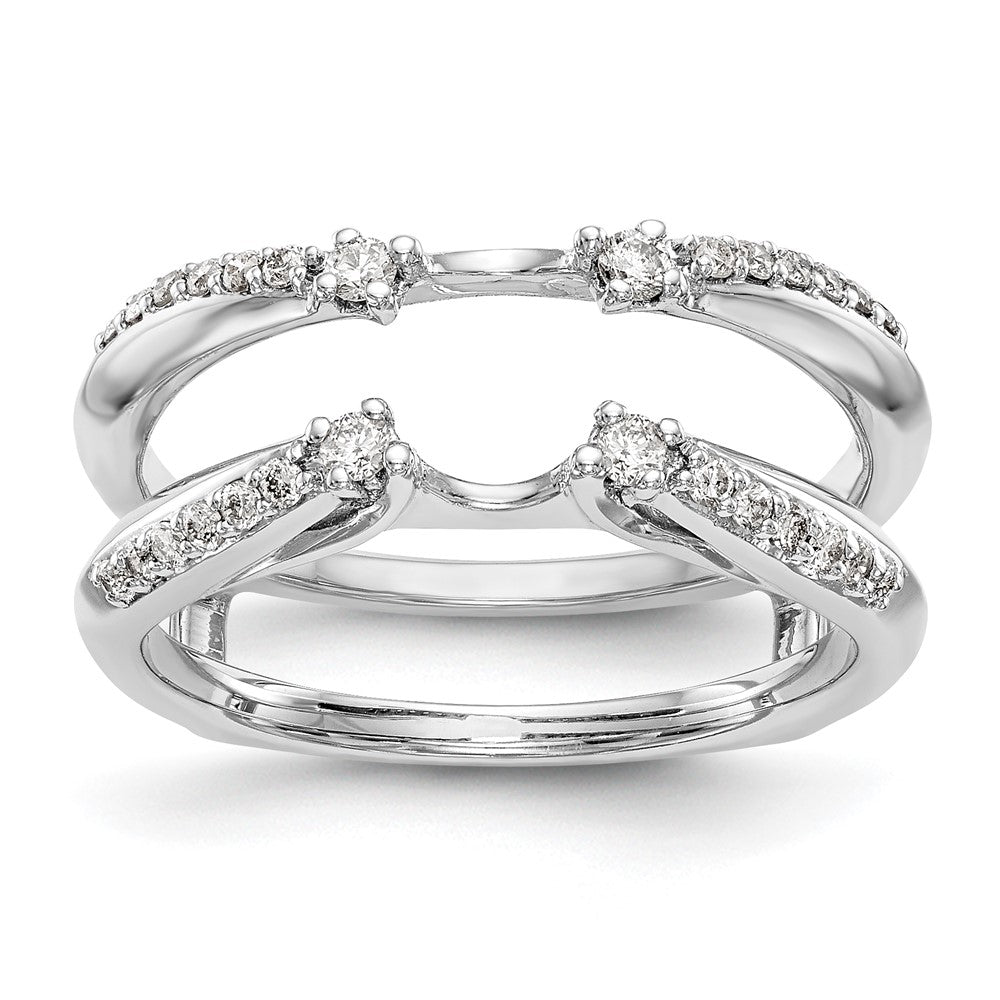 14k White Gold 1/4 carat Lab Grown Diamond VS/SI+ G+ Complete Ring Guard