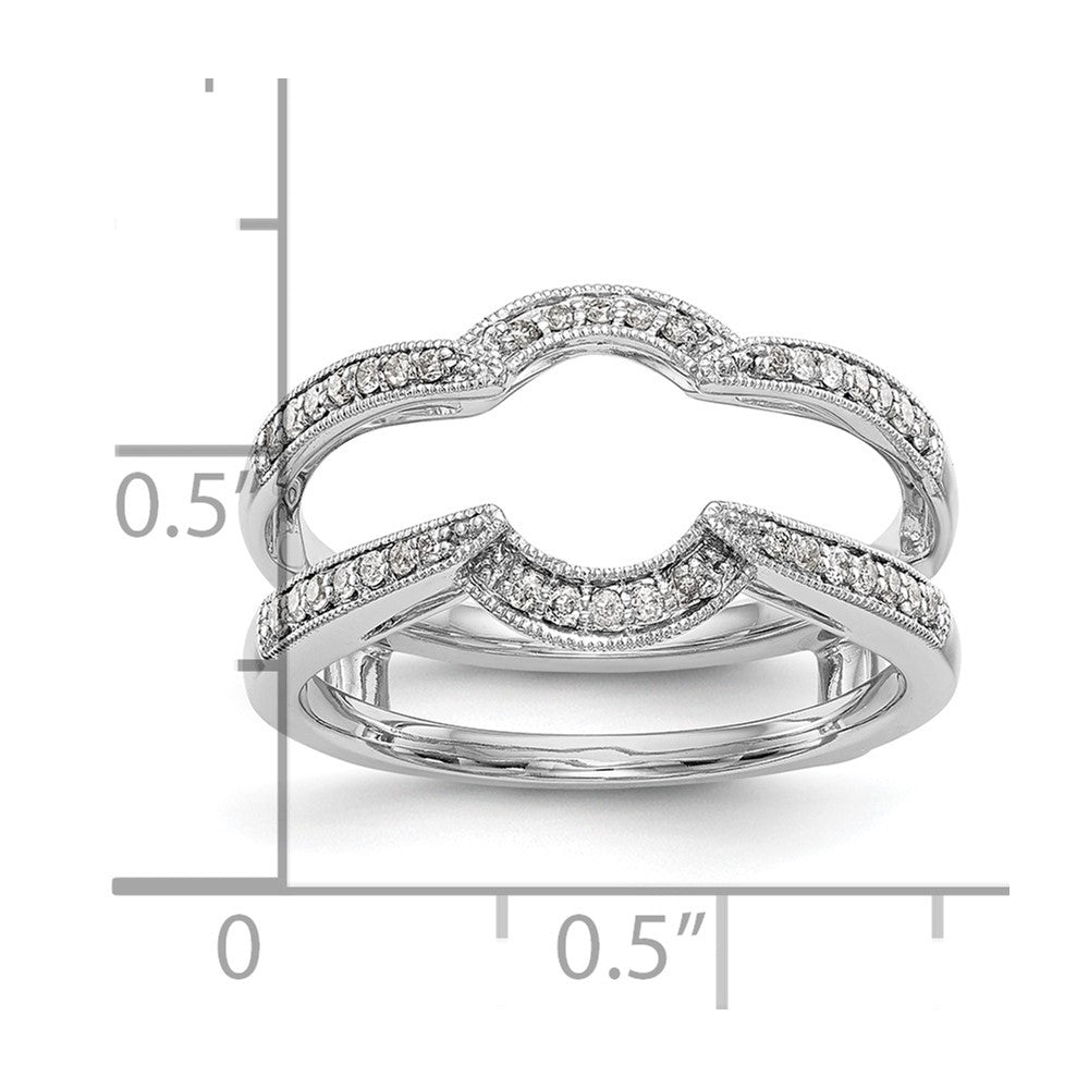 14K White Gold 1/5 carat Diamond Complete Ring Guard