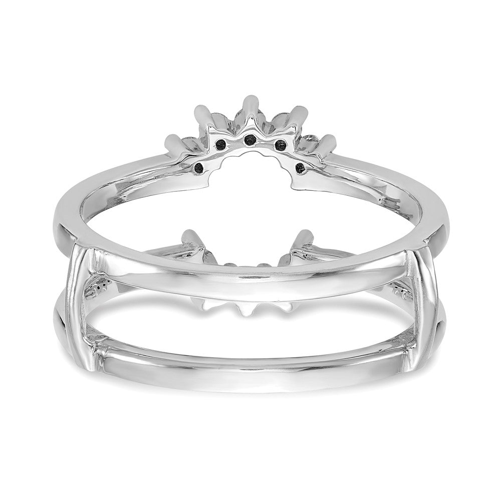 14k White Gold 1/5 carat Lab Grown Diamond VS/SI+ G+ Complete Ring Guard