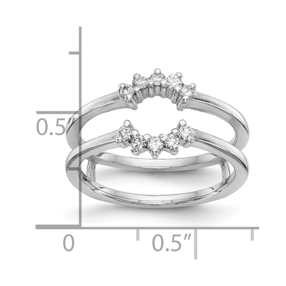 14k White Gold 1/5 carat Lab Grown Diamond VS/SI+ G+ Complete Ring Guard