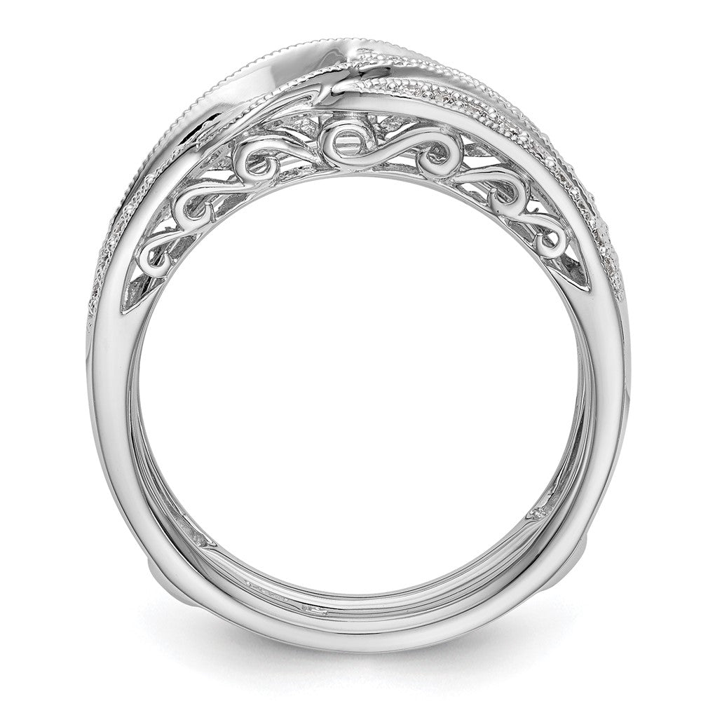 14K White Gold 1/4 carat Diamond Complete Ring Guard
