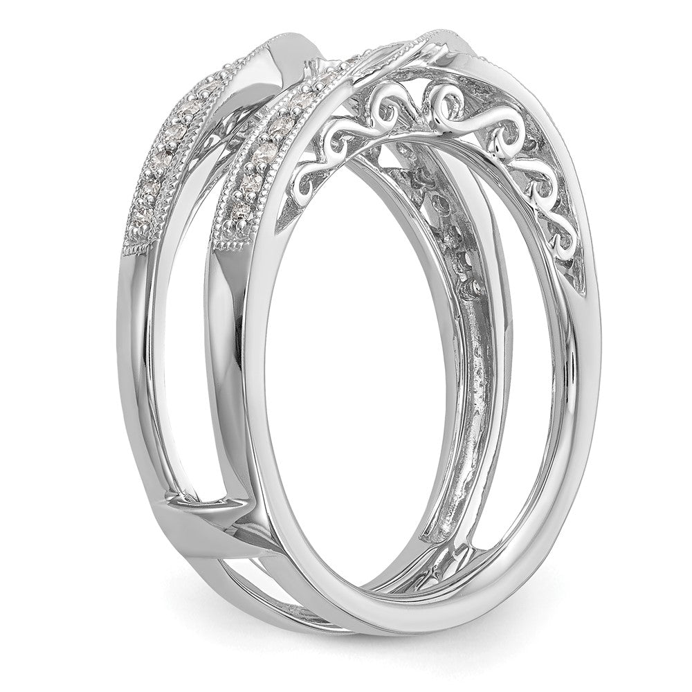 14K White Gold 1/4 carat Diamond Complete Ring Guard