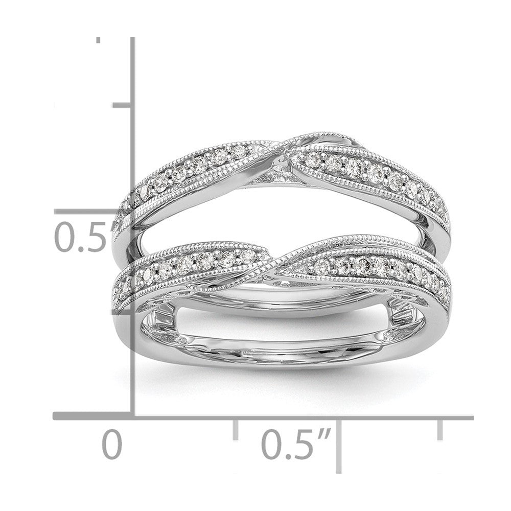 14K White Gold 1/4 carat Diamond Complete Ring Guard