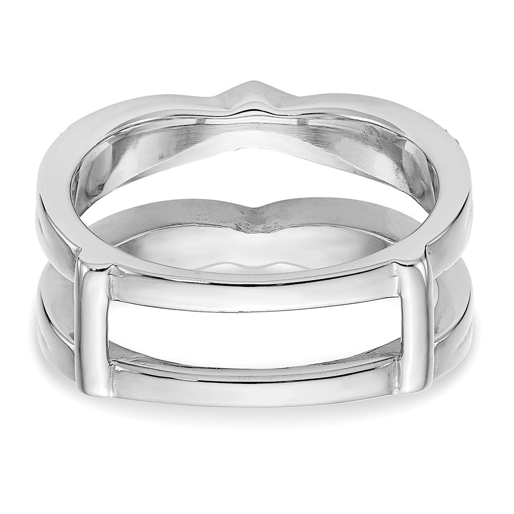 14k White Gold 1/2 carat Lab Grown Diamond VS/SI+ G+ Complete Ring Guard