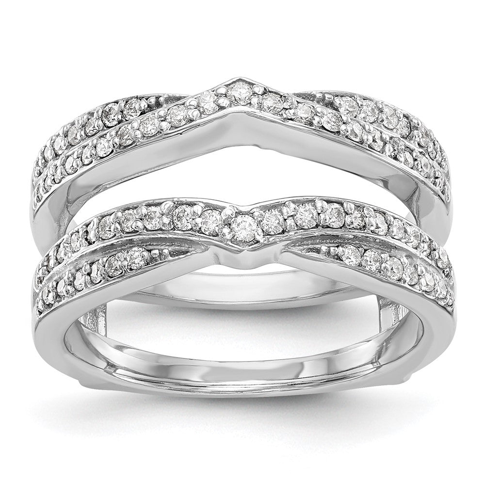 14K White Gold 1/2 carat Diamond Complete Ring Guard