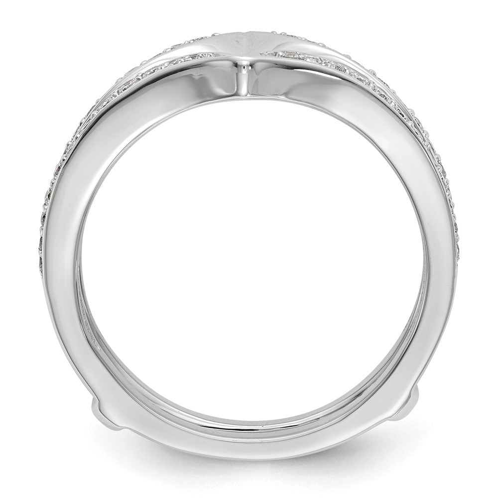 14K White Gold 1/3 carat Diamond Complete Ring Guard