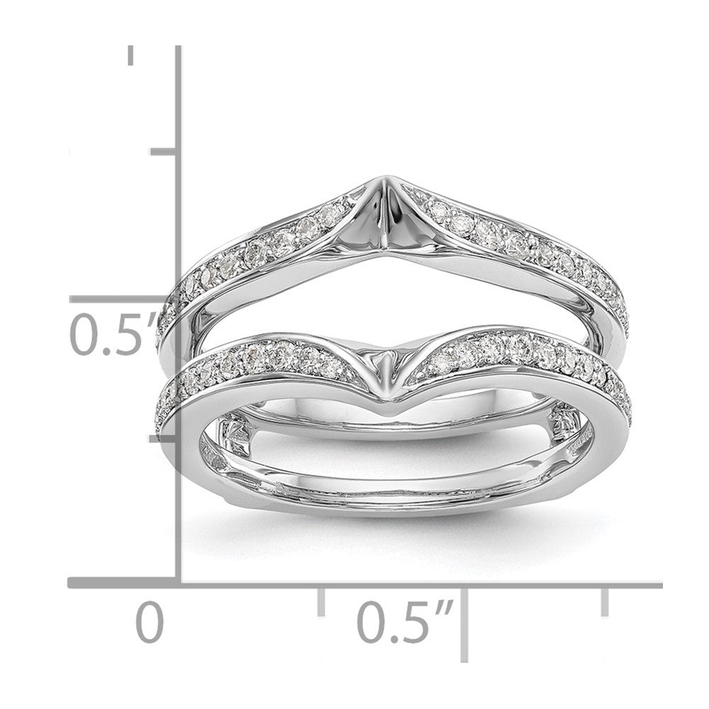 14K White Gold 1/3 carat Diamond Complete Ring Guard