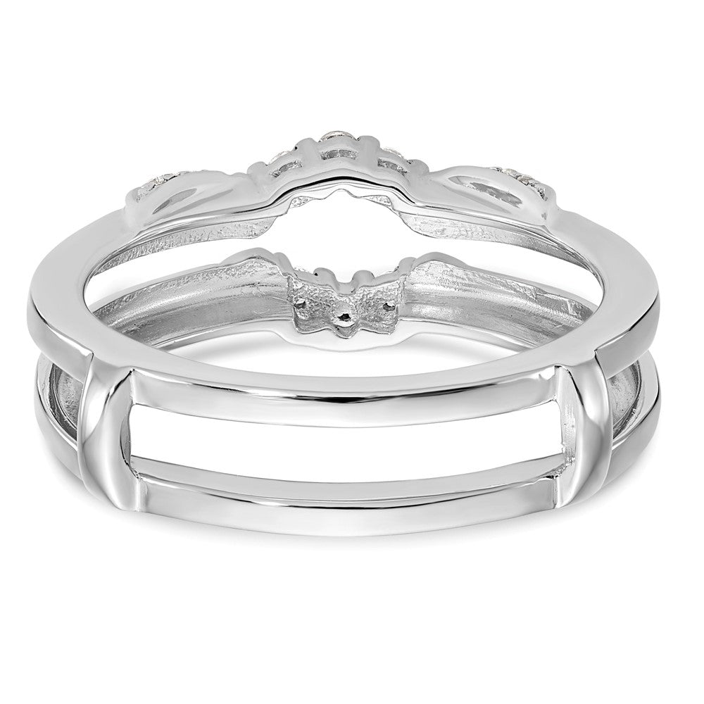 14K White Gold 1/5 carat Diamond Complete Ring Guard