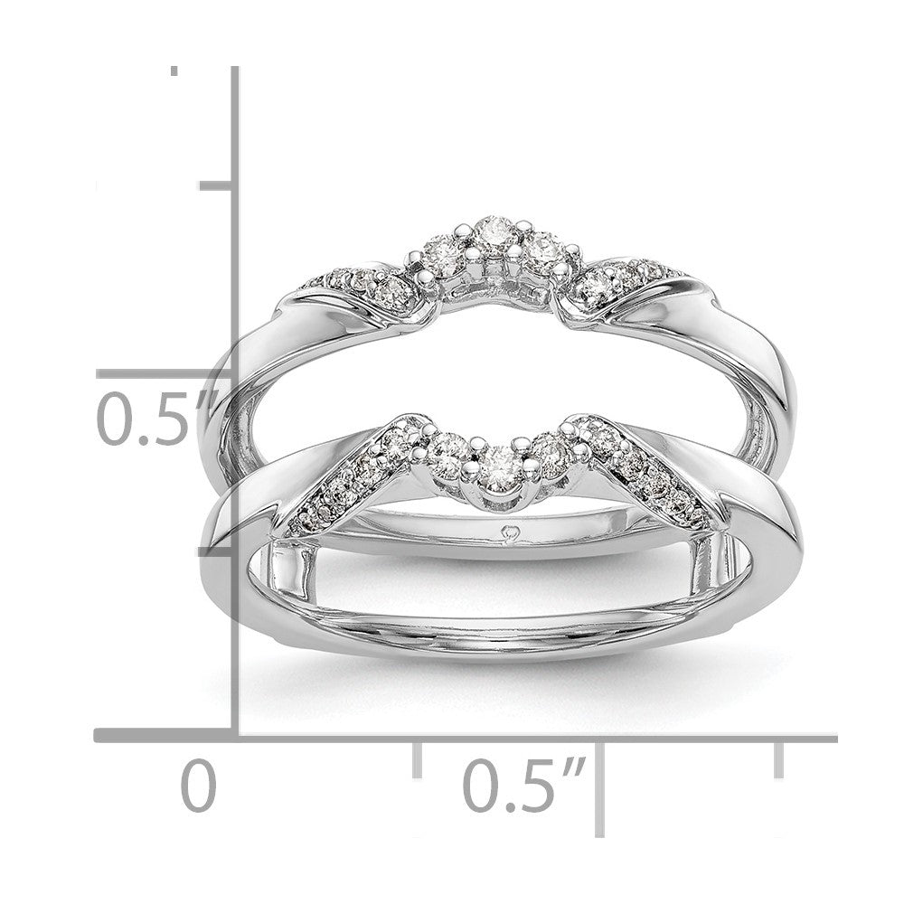 14K White Gold 1/5 carat Diamond Complete Ring Guard