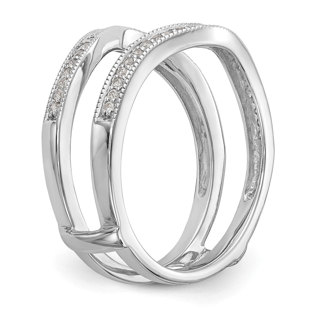14K White Gold 1/4 carat Diamond Complete Ring Guard