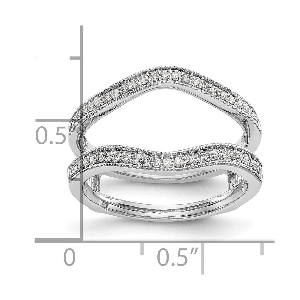 14K White Gold 1/4 carat Diamond Complete Ring Guard