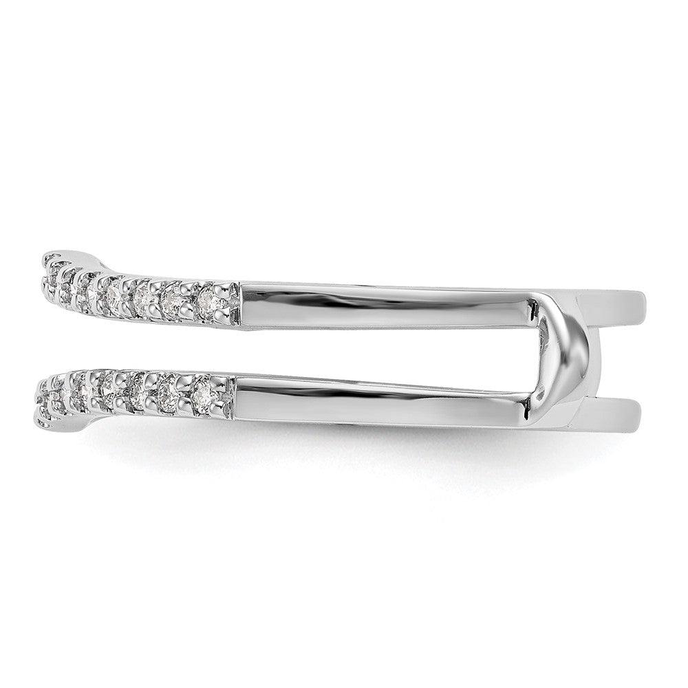 True Origin 14K White Gold 1/4 carat Lab Grown Diamond VS+ F+ Complete Ring Guard