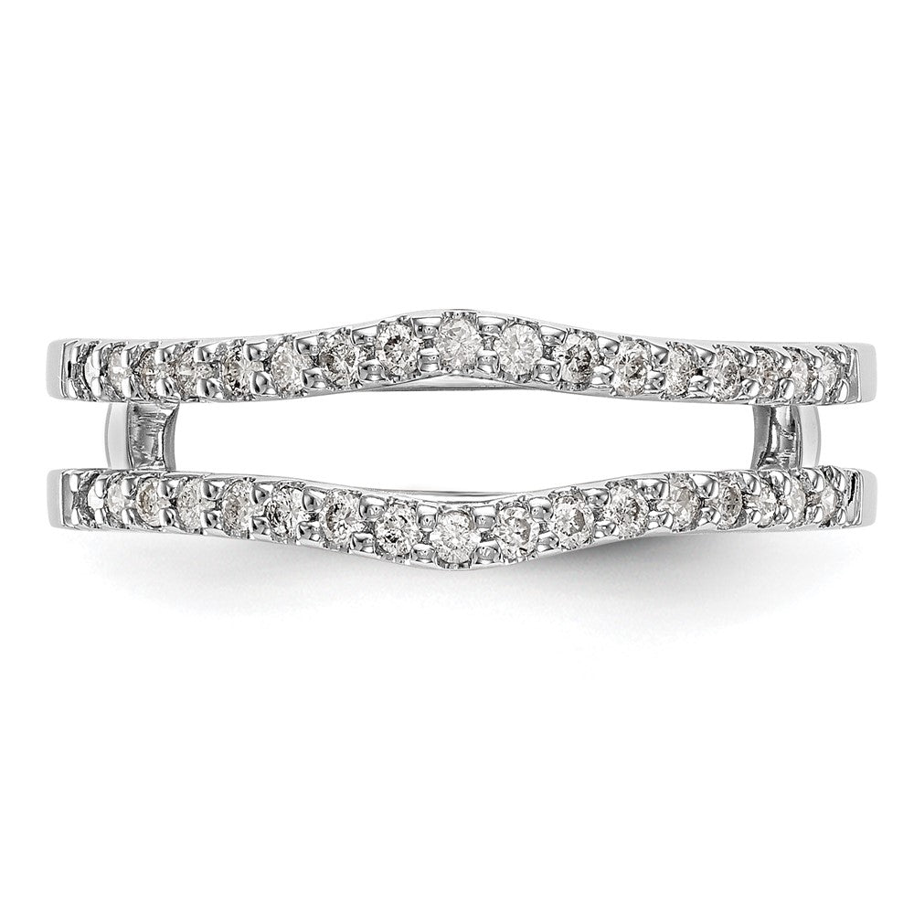 True Origin 14K White Gold 1/4 carat Lab Grown Diamond VS+ F+ Complete Ring Guard