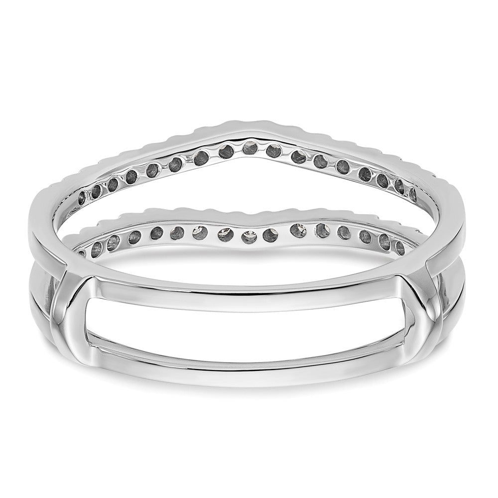 True Origin 14K White Gold 1/4 carat Lab Grown Diamond VS+ F+ Complete Ring Guard