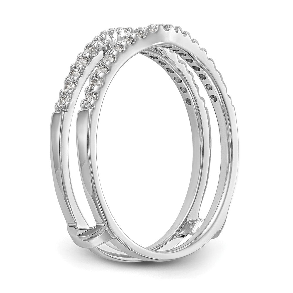 True Origin 14K White Gold 1/4 carat Lab Grown Diamond VS+ F+ Complete Ring Guard